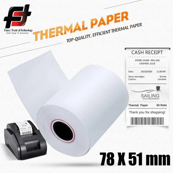 78X51mm 3 inch Thermal POS Roll